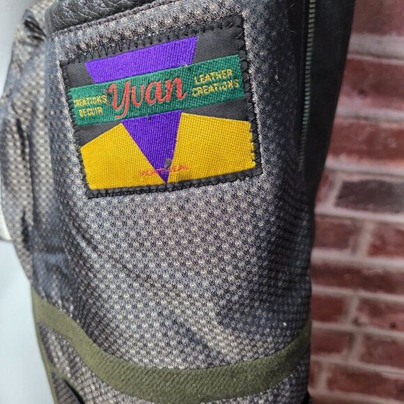 Yuan Creations Vintage Leather Jacket | Men’s Size 40 | Black Mid-Length Coat - Picture 9 of 10